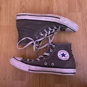 grey high top converse